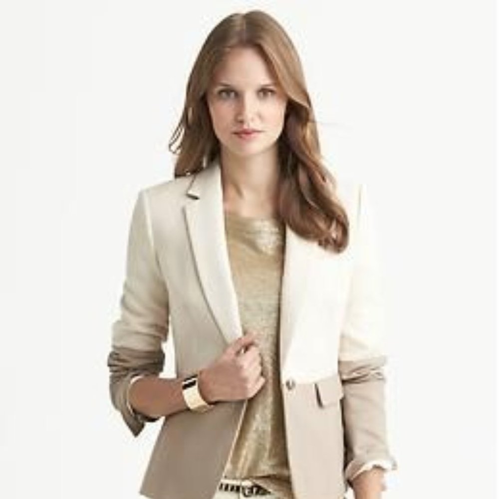 Banana Republic Colorblock Woven Blazer